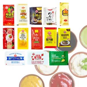 달디단마켓 오뚜기 참기름 딸기잼 케찹 핫소스 데리야끼 일회용 낱개소스 13종