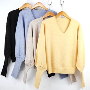 (도매야)슈크림 가오리핏 벌룬소매 브이 니트/크롭티/롱티/맨투맨/캐시미어/기모/빅사이즈/신상