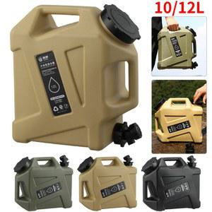 캠핑 물 컨테이너 휴대용 야외 양동이, 자동차 운전 탱크, 수도꼭지 포함, 하이킹 요리 용품, 12L