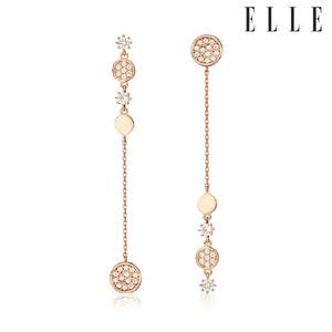 [엘르주얼리] 14K 트리플 라운드 드롭 귀걸이 (gold pin) ELGPEE259