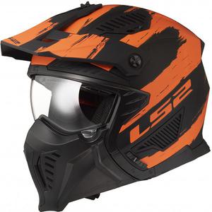 LS2 헬멧 OF606 MUD MATT BLACK ORANGE 이너쉴드내장 이너바이저 마스크 탈부착 라이트스모그쉴드 추가포함