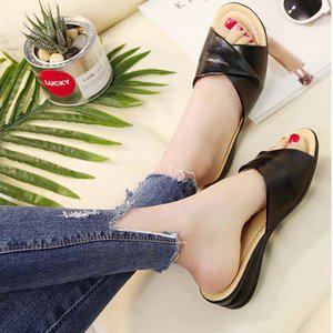 [YANHUA]빅사이즈 여성 사무실 슬리퍼 여름 통굽 샌들 B09