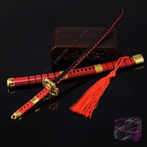 조로검 코스프레칼 원피스 무기 Roronoa Zoro Sandai Kitetsu 애니메이션 주변 장치 22cm 금속 무기 모델