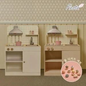 [보리보리/피에스타]피에스타 우드 주방놀이 라떼 2종 + 스몰 디저트 세트
