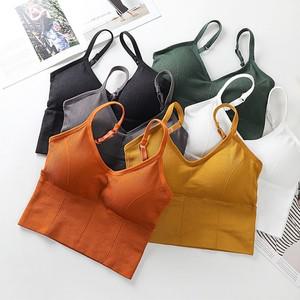 스판 골슬림 노와이어 브라탑 골지 브라렛 캡나시 끈나시탑 크롭 여름