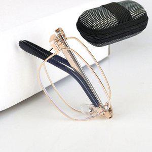 고품질 3단접이식돋보기 안경테 2종색상 확대경 노안용돋보기 어르신선물 무도수돋보기 (WFHUFPF)