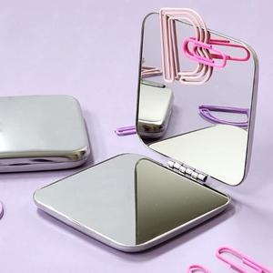 스텐 양면 손거울 사각