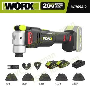WORX 웍스 WU698 브러시리스 다기능 절단기 만늘컷터 그라인더 범용 보물 커터 20V 2.0Ah 배터리2개