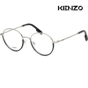 겐조 안경테 KZ50087U 032 명품 메탈 콤비 실버 블랙 반뿔테 라운드 안경테