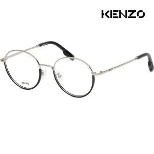 [겐조] 안경테 KZ50087U 032 명품 메탈 콤비 실버 블랙 반뿔테 라운드 안경테
