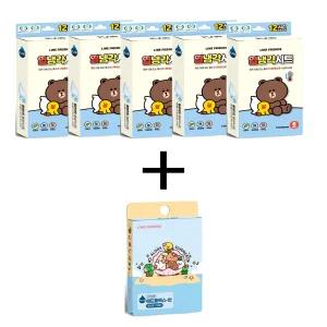 라인프렌즈 열냉각시트 5개+라인아쿠아밴드1개 사은품 라인프렌즈 열냉각시트 열냉각패치 냉각 어린이