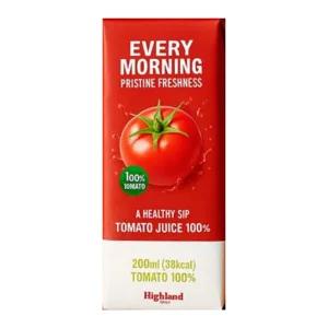 하이랜드 프레쉬 100% 착즙 토마토 주스 200ml 72팩 무설탕 무가당 무염 라이코펜 베타카로틴 (1srr)