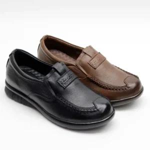 [제이시]제이시 소가죽 발볼넓은 여자통굽 단화 3cm 로퍼 K334