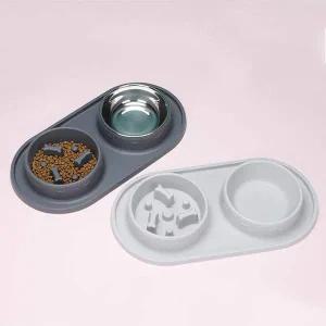 고양이 급체 방지 식기 강아지 슬로우 식기 고양이 사료 그릇