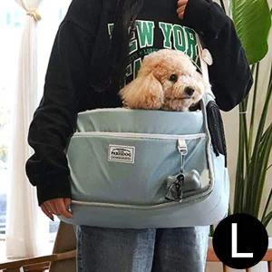 룩앳미 슬링백 L 반려견이동장 블루