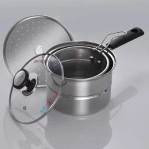 키친아트 찜 국수 편수냄비 스텐 채망 찜판 요리 18cm