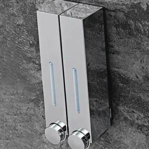 벽걸이형 2구 주방 세제 디스펜서 호텔 핸드워시통 물비누자동디스펜서 핸드워시통