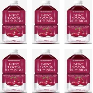 티에이치몰 물 한방울도 넣지 않은 NFC 타트체리 1L 6개 원액 착즙 100% 농축액 주스 음료 즙