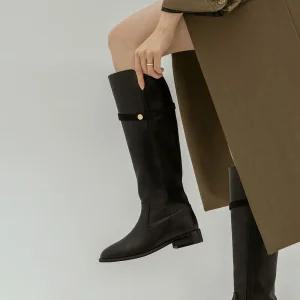 SOVO 린다 포인티드 단화 롱부츠 3cm