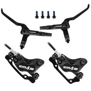 MEROCA M4 4-피스톤 산악 자전거 유압 디스크 브레이크 전면 800mm 및 후면 1400mm(160mm 로터용 PM 어댑터 포함)