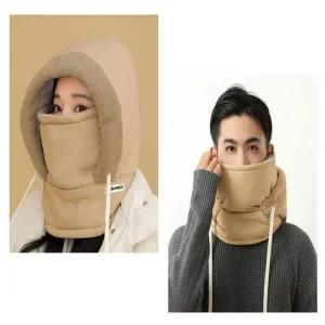 [콩심팥심]남여 공용 추운 겨울철 올인원 멀티 후드 패딩 넥워머 겨울털모자