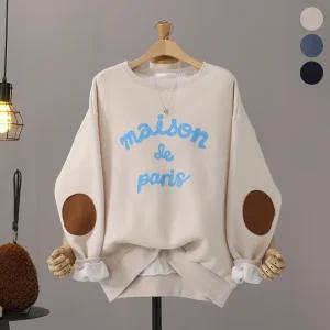 [모노시크] 오케아 기모 레터링 빵떡 맨투맨_MNTG431