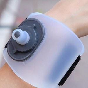 손목 물통 아웃도어 스포츠 물병 실리콘 1 워터컵 휴대용 오렌지 파우치 스포츠워터백