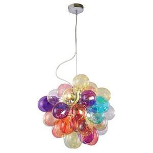 아이 유리 거실 컬러 버블 샹들리에 북유럽풍 옷가게 인테리어 럭셔리 아이디어 풍선등