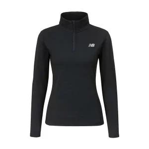 [뉴발란스] 에센셜 스페이스 다이 여성 아노락 반집업 러닝 긴팔티 블랙 WT41150-BK