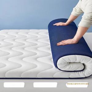 접이식 라텍스 매트리스 킹사이즈 더블 토퍼 매트 침대패드