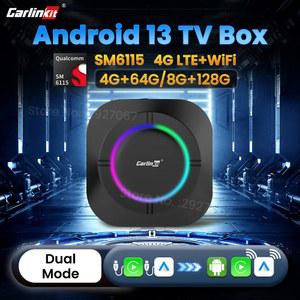 칼린킷 TV 박스 S2 안드로이드 13 카플레이 Ai SM6115 8코어 WiFi 4G LTE 오토 GPS & 비디오 무선 스트리밍
