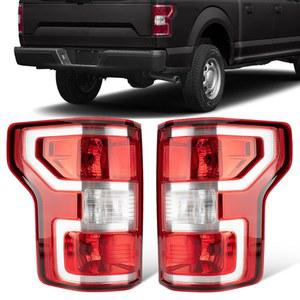 FOMIUZY 테일 라이트 어셈블리 장착 포드 F150 F-150 XLT 2018 2019 2020 리어 좌측 운전석 우측 조수석 브레이크 방향 지시등이 JL3Z-13405-H JL3Z-13404-H(하니스 및 전구 포함)를 대체합니다
