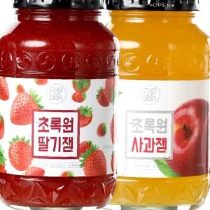 1kg 초록원 사과쨈 딸기쨈 잼 1kg+사과잼 딸기잼