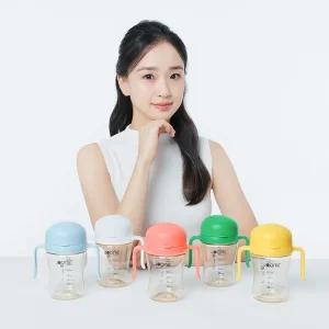 주니 자기주도 2세대 물컵 흘림방지컵 210mlㅣ 아기 어린이집 물병 빨대컵