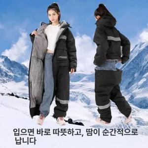 일체형 스키복점프수트 보드복 스노우보드 올인원 따뜻한 남녀 원피스 여성용 이쁜여자 수트