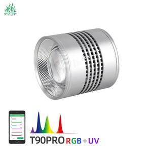 어항조명 위크 아쿠아 T90 PRO APP RGB-UV 90W 어항 브래킷 다운라이트 디밍 타이밍 LED 수족관 조명 식물