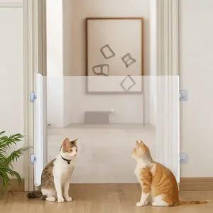 고양이 안전 문 슬라이드 방묘문 현관 강아지 안전 문 베란다 주방안전 가림막 울타리 페브릭