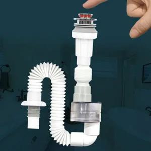 팝업 배수관 아이트랩 일체형 욕실 세면대 배수관 트랩 하수구 원터치 부속 차단 역류 설치 벌레 간편