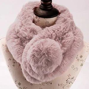 방울 여성 겨울 목도리 쁘띠 여성 퍼 목도리 머플러 방한
