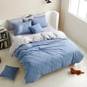 [롯데백화점]닥스 고밀도 브로스 네이비[5] 솜샤시이불커버 퀸