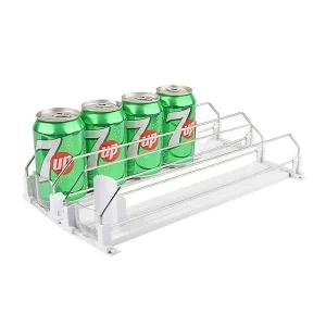 [콩심팥심]음료캔 진열대 2칸 화이트 디스펜서 진열 소형 마켓용