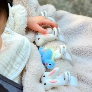 (상품선택 토끼집게)유모차 담요 블랭킷 고정 토끼 공룡 집게 클립 단품 플라스틱