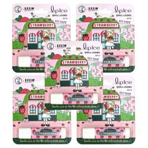 멘소래담 립밤 립아이스 스트로베리 딸기 x5개 / 입술보습 립케어