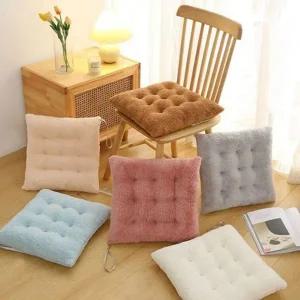 뽀글이 겨울 털 방석 고정형 겨울 의자 방석 부드러운 푹신한