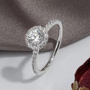 [샤밍주얼리]7부 다이아 반지 랩 IGI GIA 프러포즈 서클 헤일로 결혼 기념일 선물 여자 친구