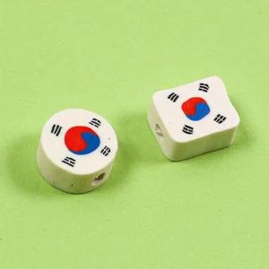 폴리머비즈 태극기 대용량 팔찌만들기 재료 키링 구슬끼우기 공예 공작 만들기