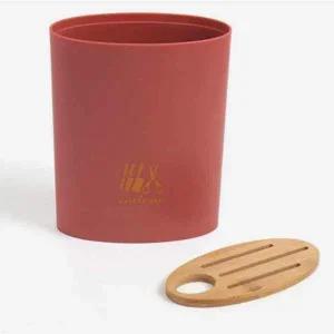 [골드스마일]원목 칼 보관함 칼블럭 브릭레드 주방용 정리대 조리도구 정리함