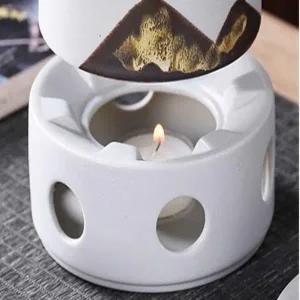 [골드스마일]도자기 차 온도 유지기 화이트 티워머 받침대 티팟 보온 용기