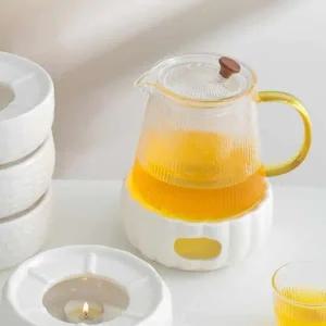 [골드스마일]도자기 티워머 화이트 차 차우려내기 티포트 보온용기