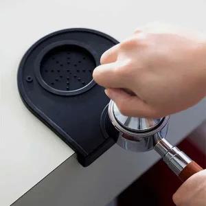 [골드스마일]탬퍼받침대 블랙 탬핑매트 카페 템핑매트 커피용품 타원형 매트